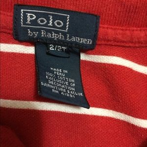 2T Red White Striped Boys polo gently used